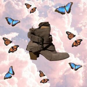 Mossimo Supply Co brown heel booties